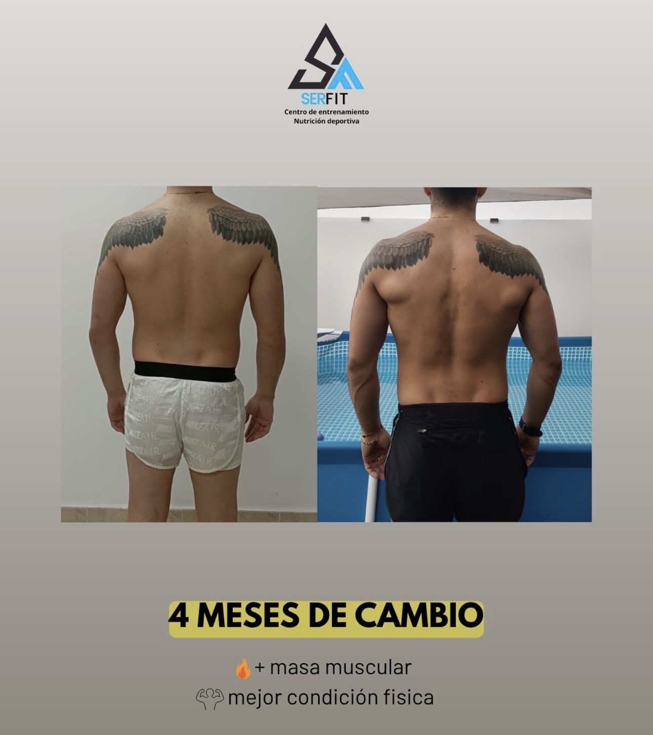 Antes y después de espalda — Cliente 2